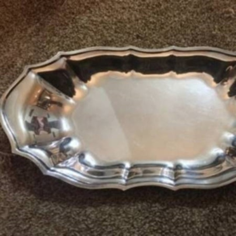 VTG  FB Rogers Chippendale plated dish